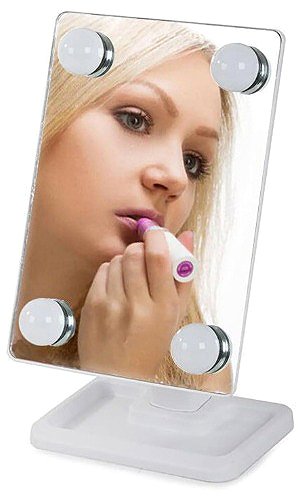 Makeup Mirror VERK15787 LED cosmetic mirror white ...