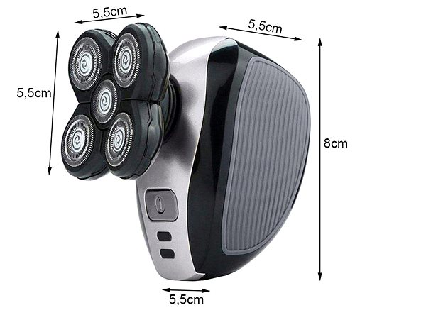 Shaver Verk 24458 Multifunction shaver, 4D, black .