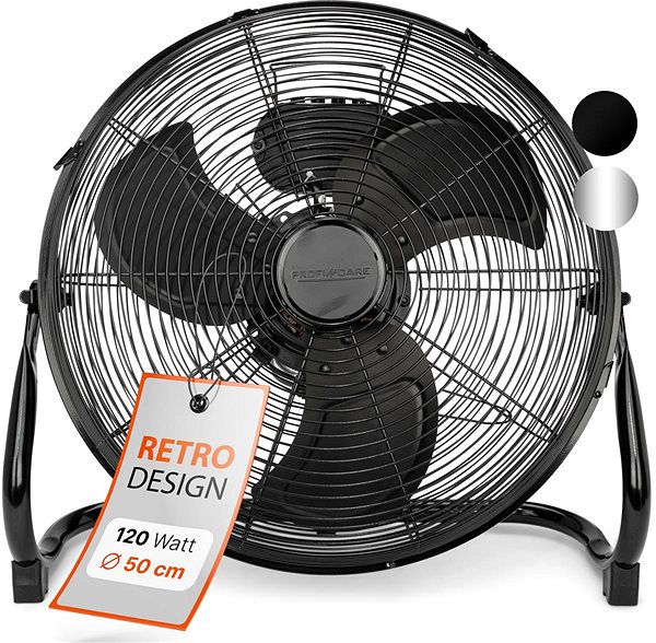 Fan ProfiCare VL 3067 BK floor fan black 50 cm ...