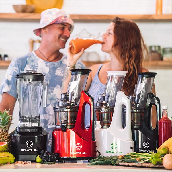 Juicer BRAWIUM Life Screw Juicer B-365, black + free book ...