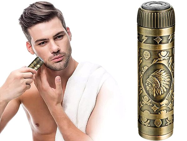 Trimmer Verk 27205 Mini cordless beard trimmer gold ...