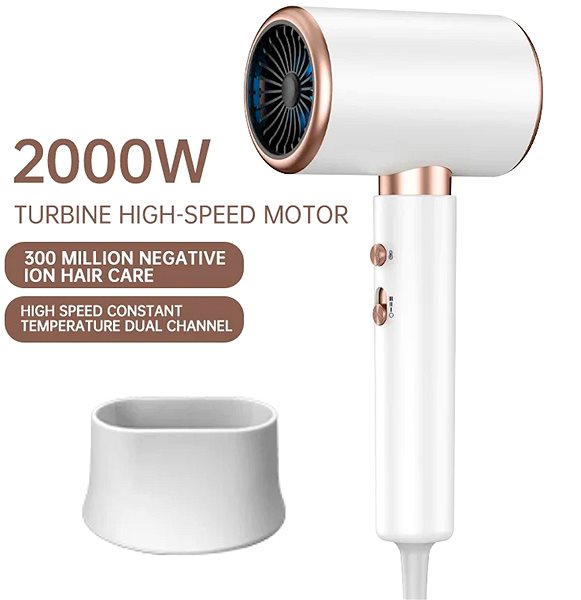 Hair Dryer OLOEY Professional ionic hair dryer 2000 W, 3 speed settings, cold air ...