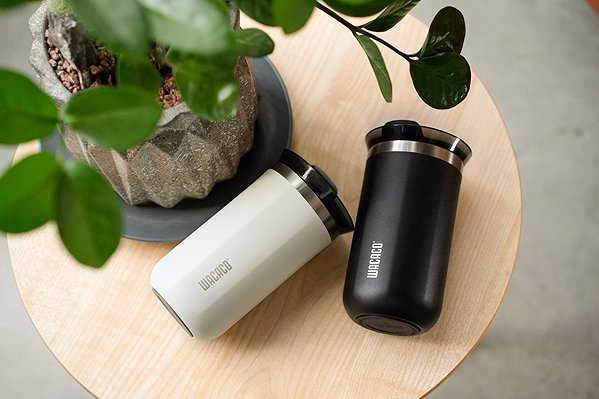 Thermal Mug Wacaco Octaroma Lungo Ceramic White 300 ml ...
