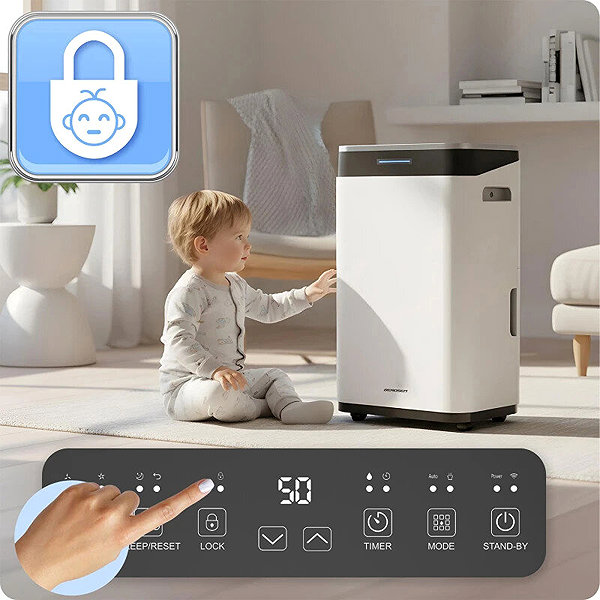 Air Dehumidifier Berdsen BD-533 Compressor dehumidifier 25 l/24 h, Wi-Fi, white ...