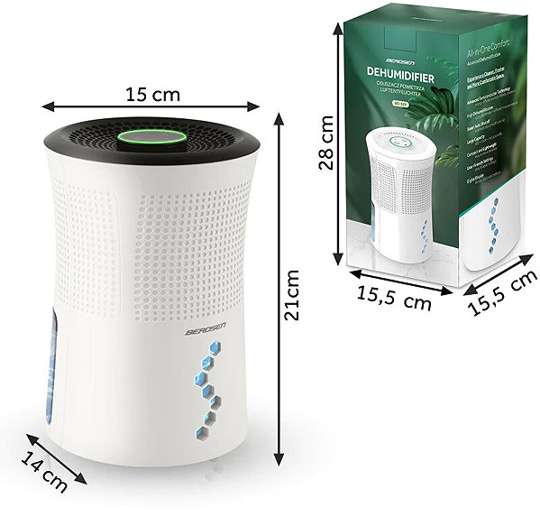 Berdsen BD-527 Dehumidifier 300ml/day, 22.5W, white.