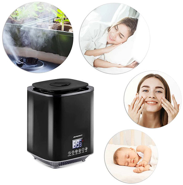 Berdsen BD-502 air humidifier 250ml/hr, 2.6L tank, black/grey.