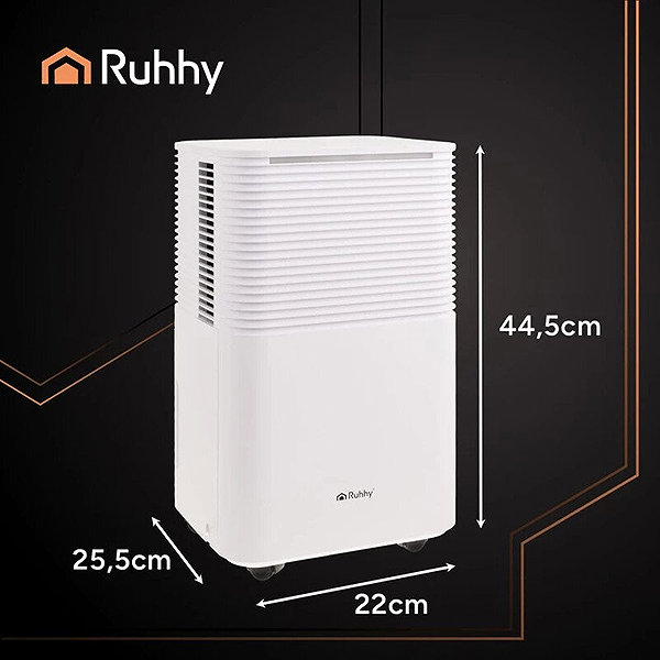 Ruhhy 26498 Dryzix 500 dehumidifier, WiFi, 200W, 2000ml, white.