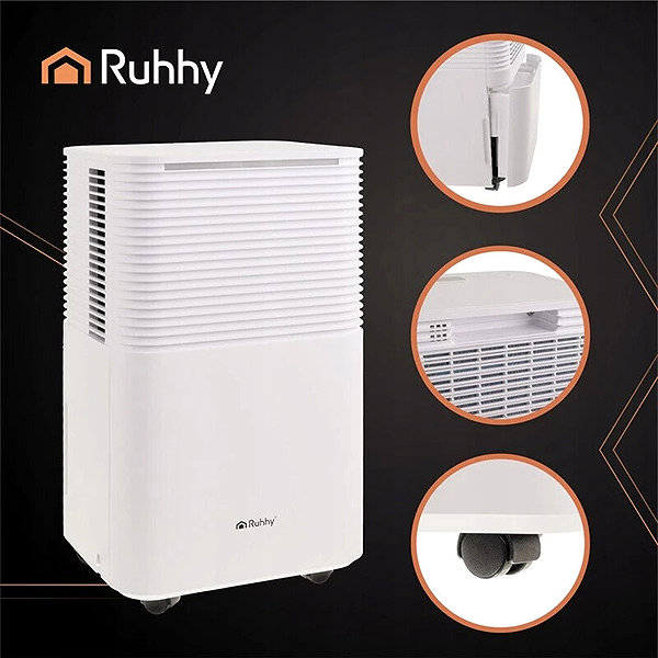 Ruhhy 26498 Dryzix 500 dehumidifier, WiFi, 200W, 2000ml, white.