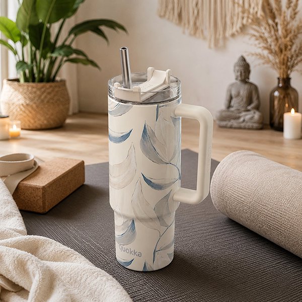 Thermal Mug Quokka Stream with Straw 1200ml, Cotton ...