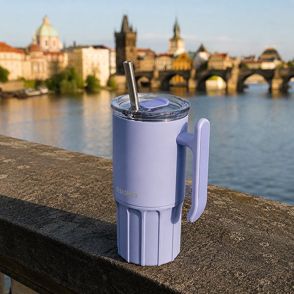 Thermal Mug Quokka Umi with Straw 720ml, Purple ...
