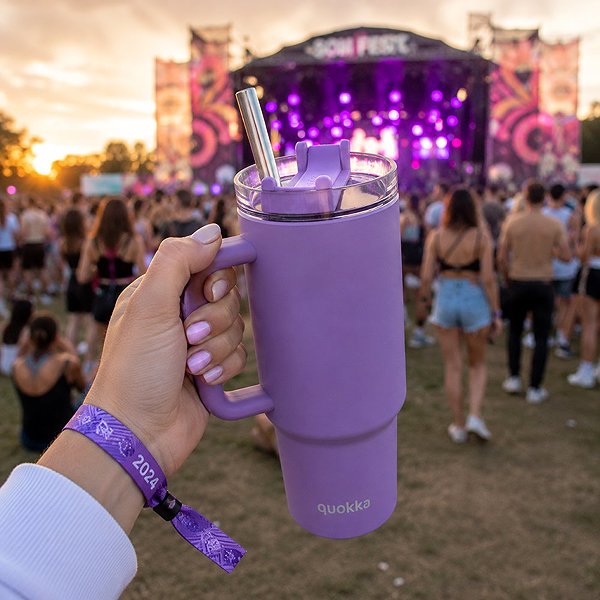 Thermal Mug Quokka Stream with Straw 950ml, Amethyst Purple ...