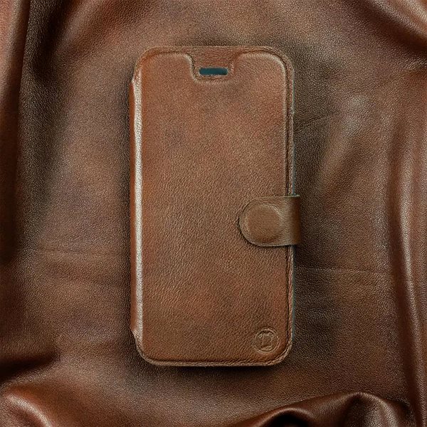 Kryt na mobil Mobiwear kožený Flip na Motorola Moto G53 5G - Hnedý - L_BRS ...