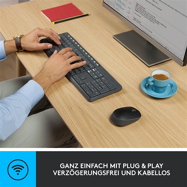 Keyboard and Mouse Set Logitech Wireless Combo MK235 - DE ...