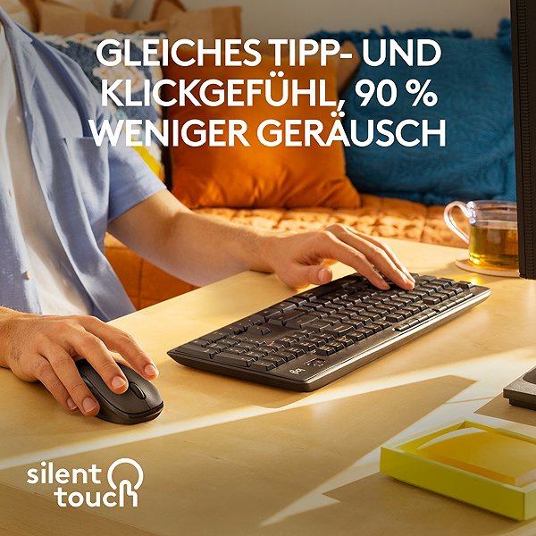 Logitech Wireless Combo MK295 keyboard and mouse set, graphite - DE.