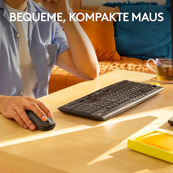 Logitech Wireless Combo MK295 keyboard and mouse set, graphite - DE.
