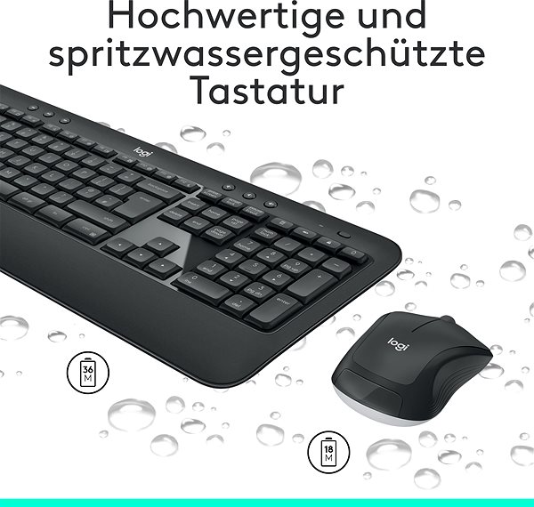 Keyboard and Mouse Set Logitech Wireless Combo MK540 - DE ...