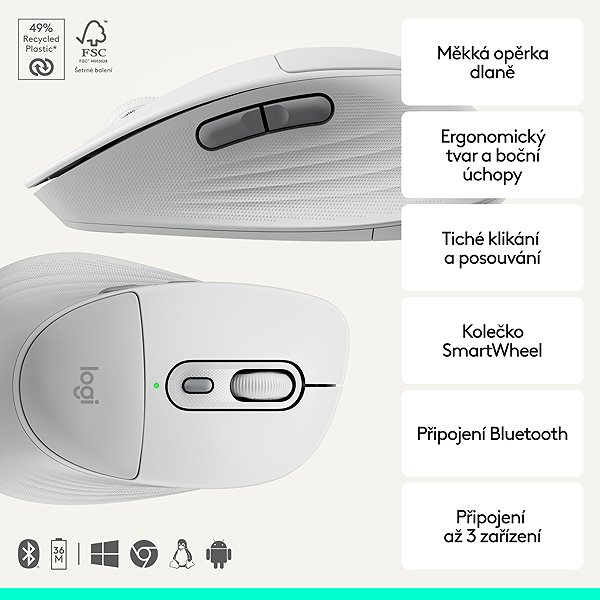 Keyboard and Mouse Set Logitech Signature Comfort Plus MK880 Off-white - US INTL ...