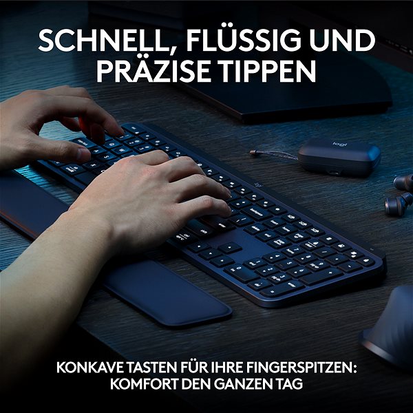 Logitech MX Keys S Plus Graphite - DE keyboard.