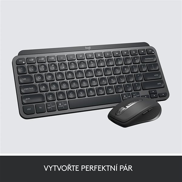 Keyboard Logitech MX Keys Mini Minimalist Wireless Illuminated Keyboard, Graphite -  CZ+SK Screen