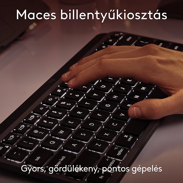 Billentyűzet Logitech MX Keys Mini For Mac Minimalist Wireless Illuminated Keyboard, Space Grey - US INTL ...