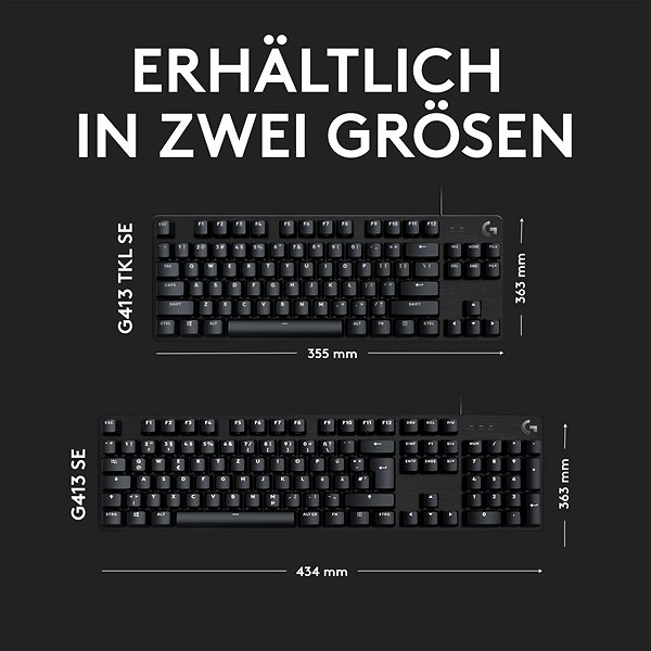Gaming-Tastatur Logitech G413 TKL SE Mechanical Gaming Keyboard Black - US INTL Mermale/Technologie