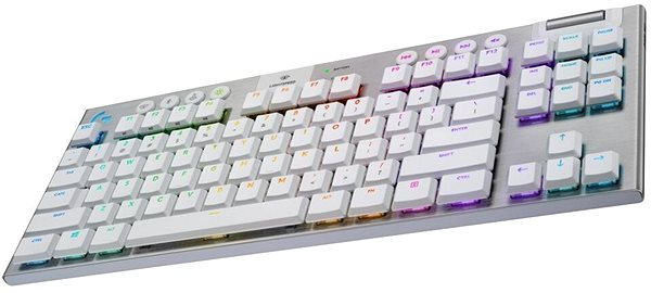 Gaming-Tastatur Logitech G915 LIGHTSPEED US INT GL Tactile White Seitlicher Anblick
