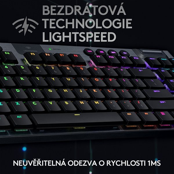 Gaming Keyboard Logitech G915 LIGHTSPEED TKL Wireless RGB GL Tactile, carbon - US INTL Features/technology 2