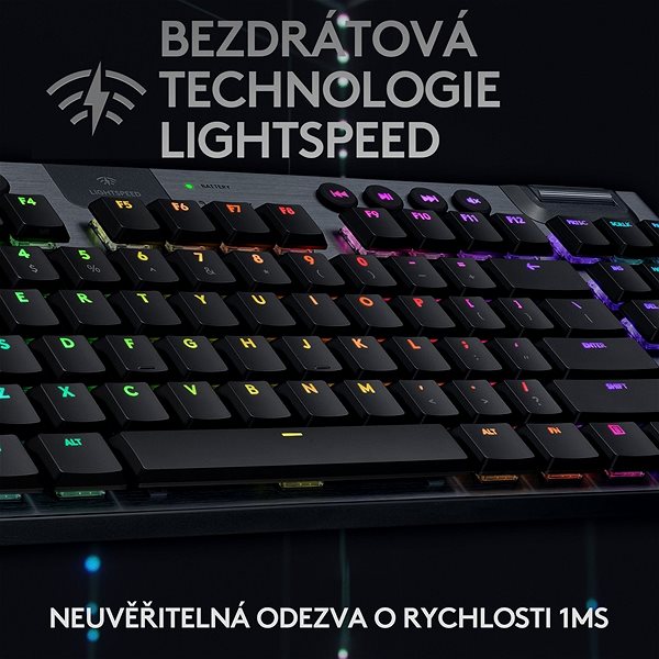 Gaming Keyboard Logitech G915 LIGHTSPEED TKL Wireless RGB GL Tactile, Carbon - CZ/SK Features/technology 2