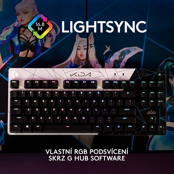 Gaming Keyboard Logitech G PRO Mechanical Gaming Keyboard K/DA Edition - US INTL Features/technology