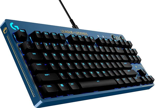 Gaming-Tastatur Logitech G PRO Mechanical Keyboard League of Legends Edition - US INTL Seitlicher Anblick