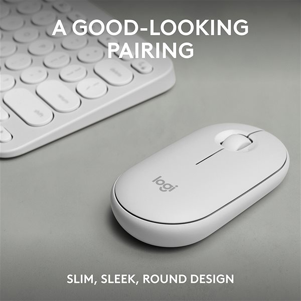 Keyboard and Mouse Set Logitech Pebble 2 Combo MK380s, Off-white - US INTL ...
