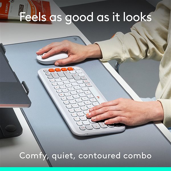 Keyboard and Mouse Set Logitech Pop Icon Combo, Off-white - US INTL ...