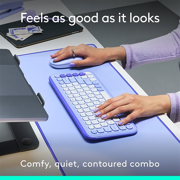 Keyboard and Mouse Set Logitech Pop Icon Combo, Lilac - US INTL ...