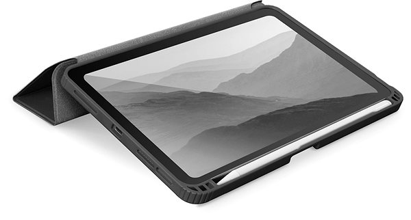Tablet tok UNIQ Moven iPad Mini (2021) szürke antimikrobiális tok Lifestyle