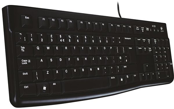 Keyboard Logitech Keyboard K120 Business HU Lateral view