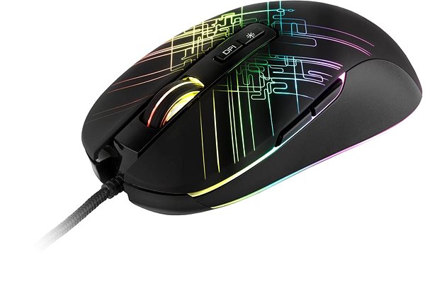 Gaming Mouse C-TECH Dusk GM-27L, Black Lateral view