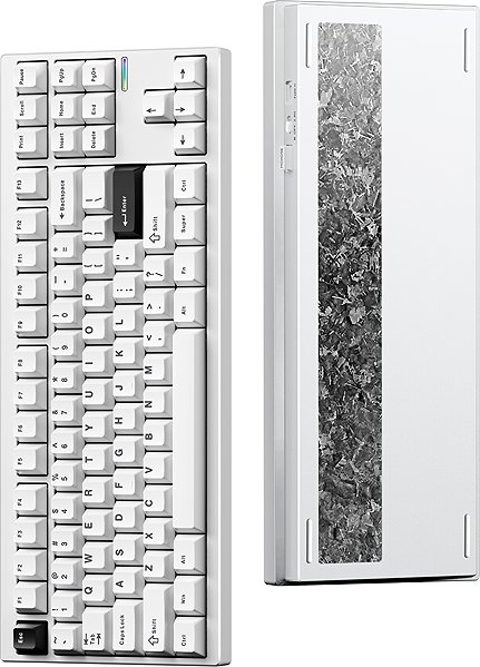 Keyboard MCHOSE GX87 Ultra Aluminum Custom QMK/VIA Mechanical Vintage White Switch - White Electrophoresis ...