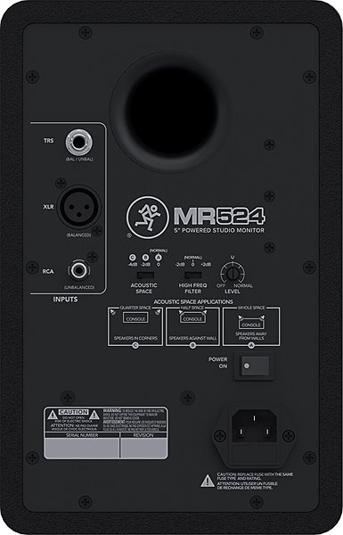 Speaker MACKIE MR524 Back page