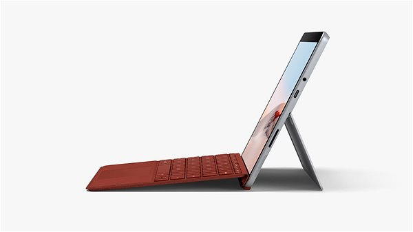 Tastatur Microsoft Surface Go Type Cover - Poppy Red ENG Seitlicher Anblick
