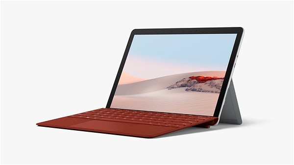 Klávesnica Microsoft Surface Go Type Cover Poppy Red CZ/SK Bočný pohľad
