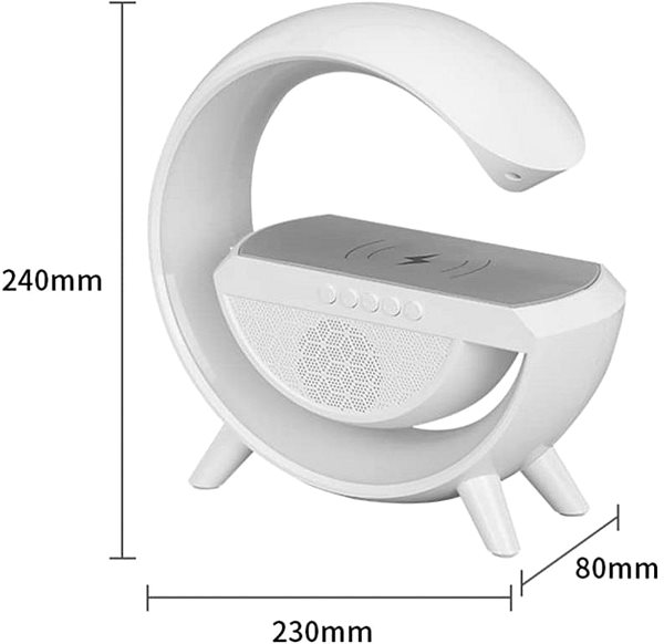 Bluetooth-Lautsprecher ALUM Bluetooth-Lautsprecher mit LED-Lampe und kabellosem Ladegerät - BT-2301 ...