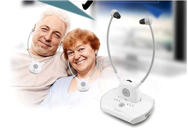 Kabellose Kopfhörer Artiste Drahtlose verstärkte Kopfhörer für TV für Hörgeschädigte AR-TV ...