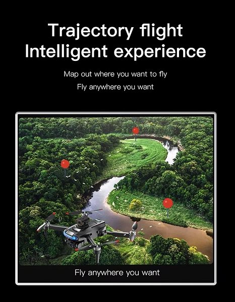 Drone P15 Drone 8K Dual Camera GPS, Image Stabilization, Range 500 M, Android and iOS App ...