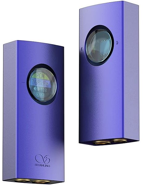 Shanling UA1 II purple headphone amplifier.