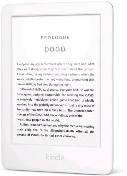 eBook-Reader Amazon New Kindle 2020 weiß - OHNE WERBUNG Seitlicher Anblick