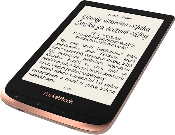 eBook-Reader PocketBookBookBook 632 Touch HD 3 Spicy Copper Bodenseite