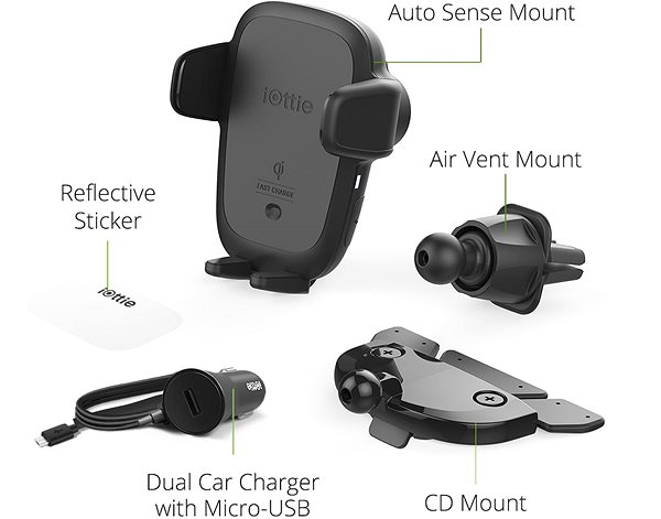 Držák na mobilní telefon iOttie AutoSense Wireless Vent & CD Slot Mount Vlastnosti/technologie