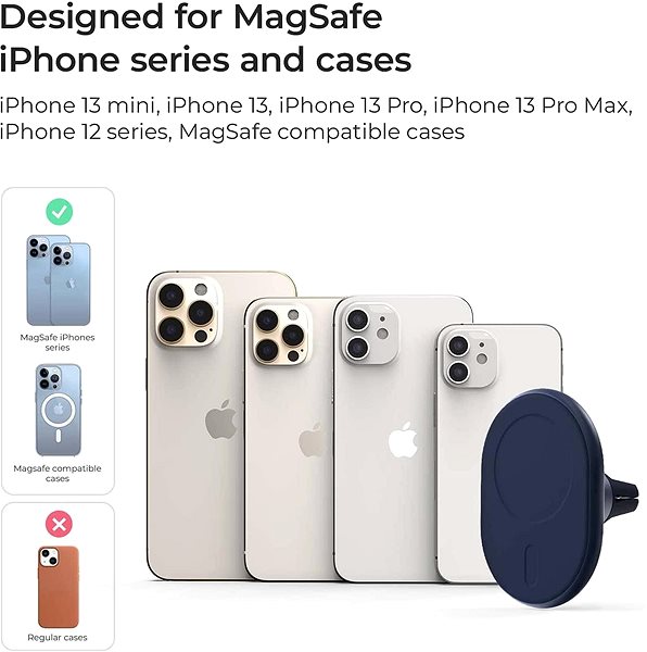 MagSafe Car Mount iOttie Velox MagSafe Magnetic Wireless Air Vent Mount ...