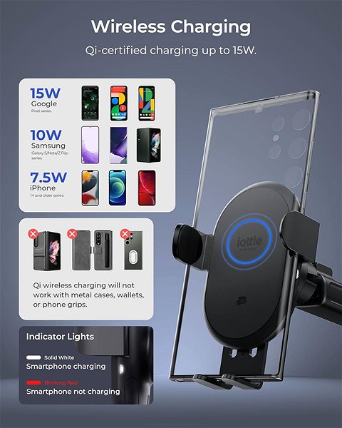 Phone holder iOttie AutoSense 2 Wireless Dashboard & Windshield Mount ...