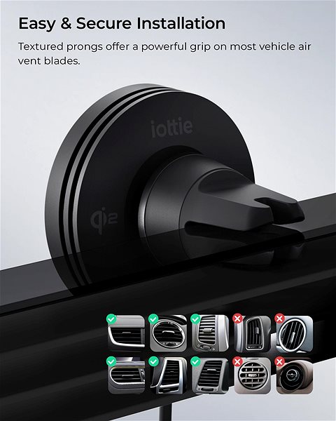 Phone holder iOttie Velox MagSafe Qi2 Wireless Air Vent Mount ...